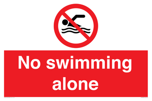 No swimming alone
